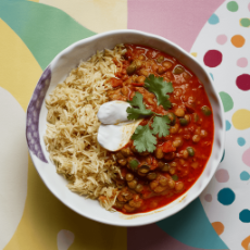 Madras Lentil Curry, Basmati Rice 